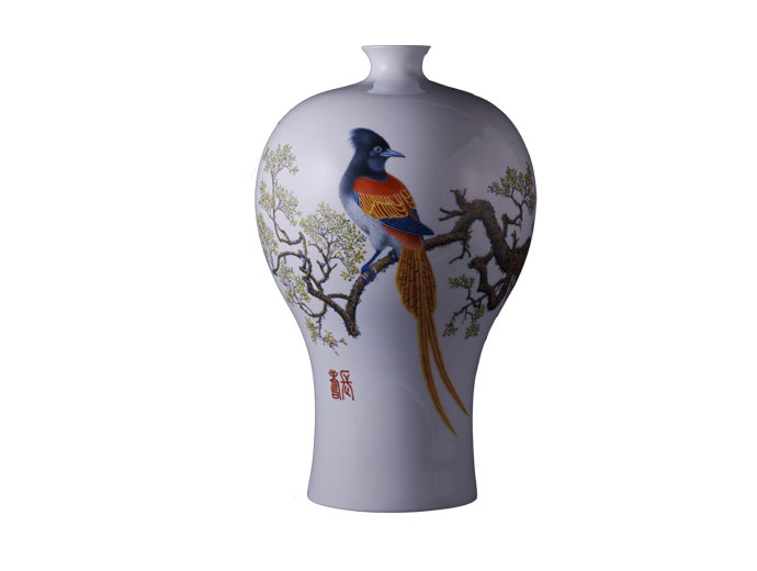 雍荷堂珐琅彩瓷器艺术品绶带鸟缩略图