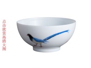 雍荷堂珐琅彩瓷器艺术品蓝雀